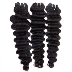 Exotic Deep Wave Virgin Hair Bundle w/  20" Closure